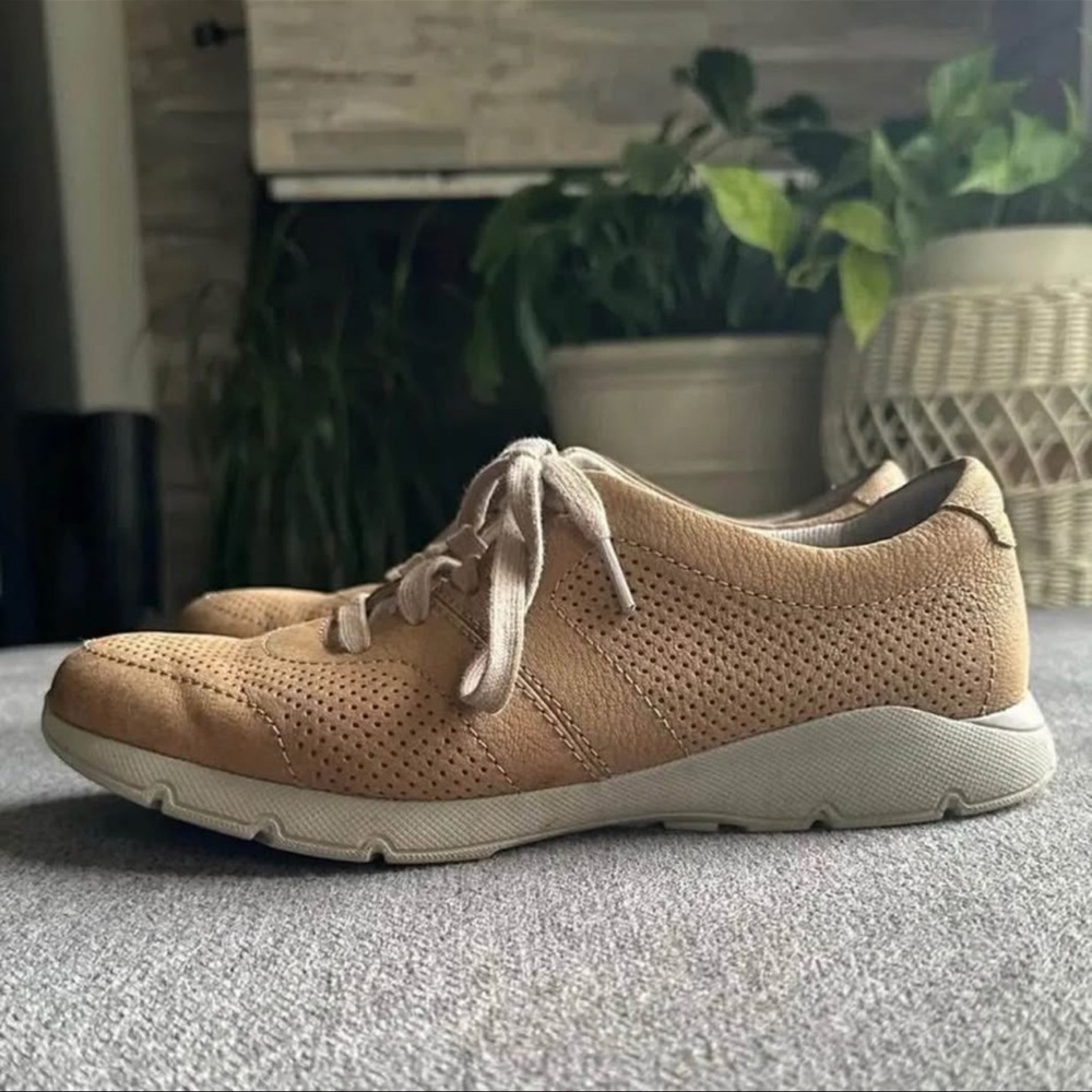 Dansko Alissa Sneaker Gold Print Leather Athletic Casual Oxford Women’s Size 39